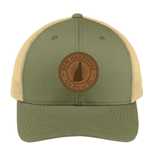 New Hampshire Circle Patch Hat Live Free or Die Thumbnail